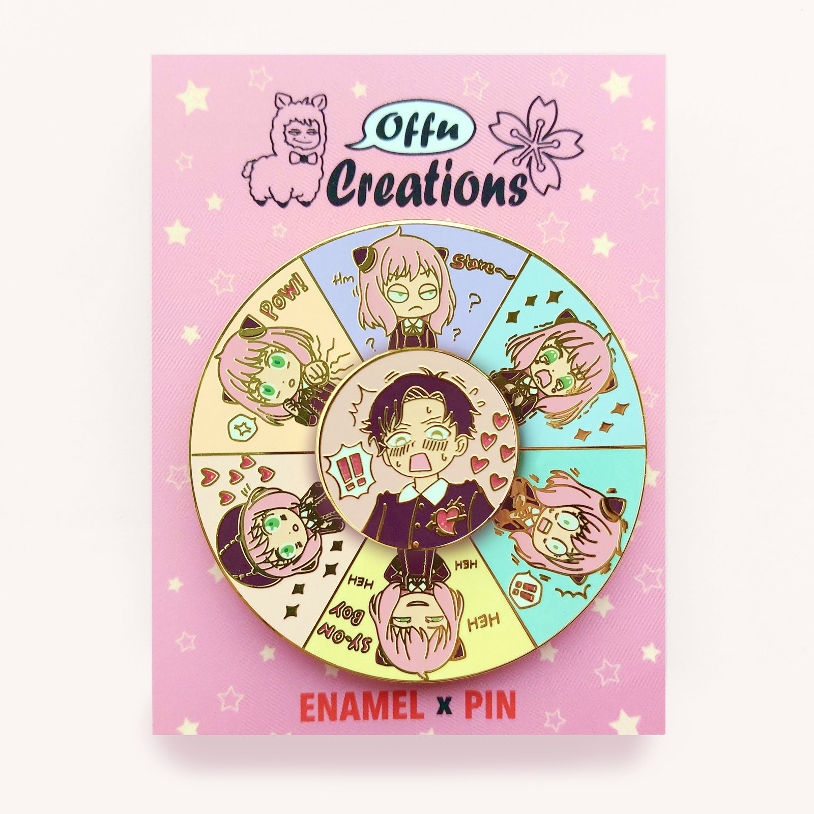 Anya x Damian Spinning Enamel Pin | OffuCreations